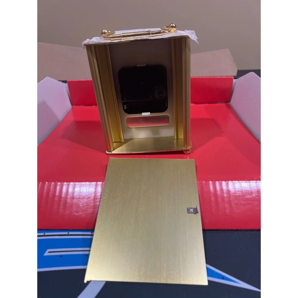Linden Quartz Carriage Clock Gold Tone Roman Numeral Desk Mantel Vintage Style